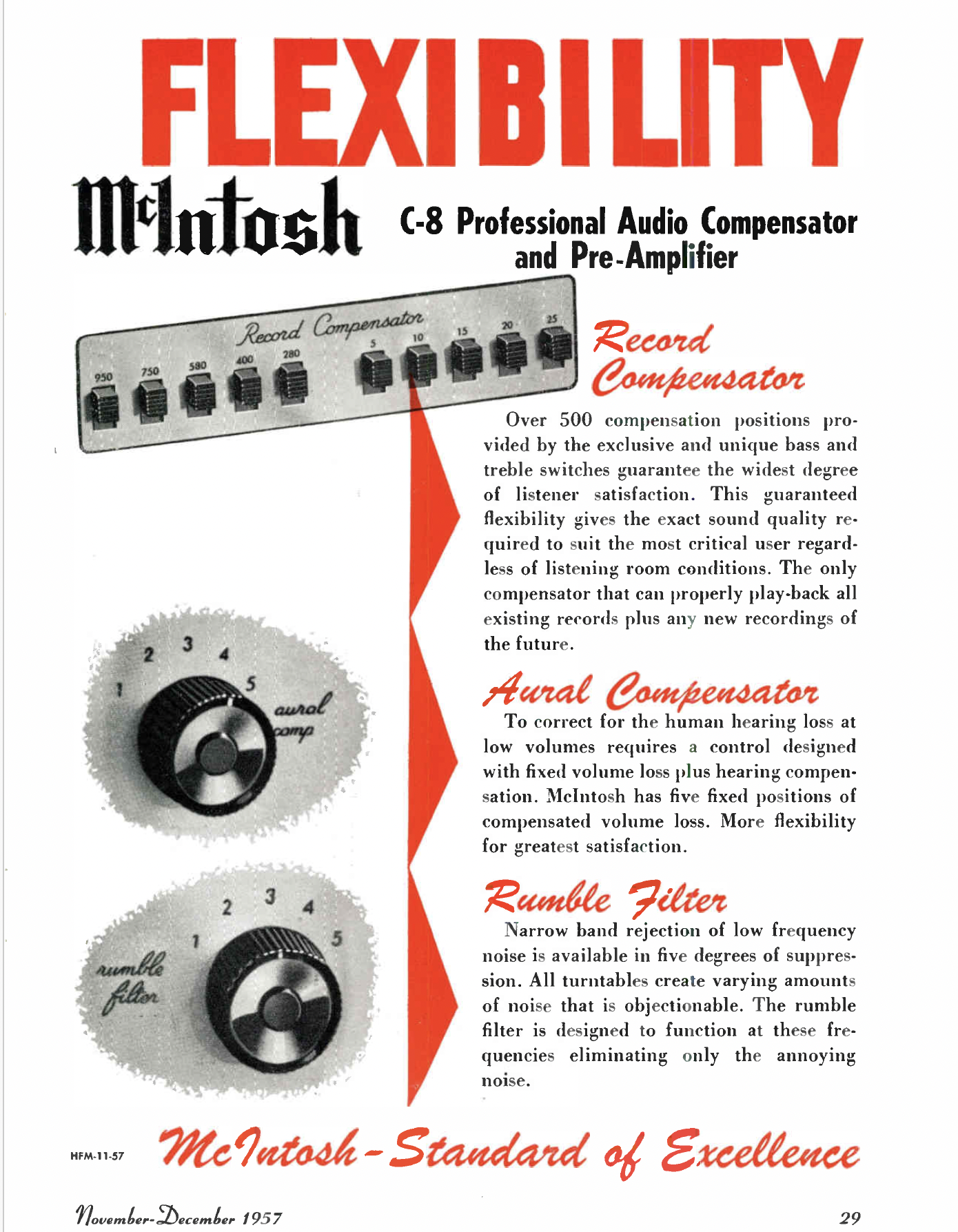 McIntosh C8 Record Compensator — Retro Vintage Modern Hi-Fi